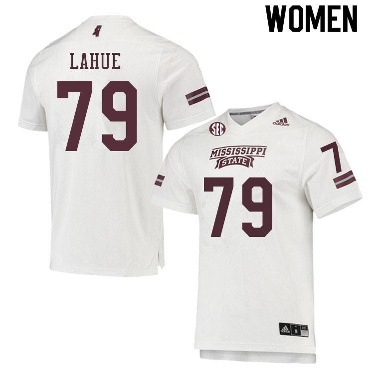 Women #79 Jakson LaHue Mississippi State Bulldogs College Football Jerseys Sale-White - Click Image to Close